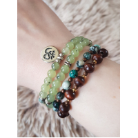 Green Gold Brown armbanden set